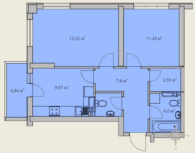 2-кімнатна 55.87 м² в ЖК Одеські традиції від 21 400 грн/м², Одеса