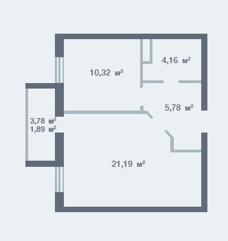 1-комнатная 43.34 м² в ЖК Новосел от 12 500 грн/м², с. Молодежное