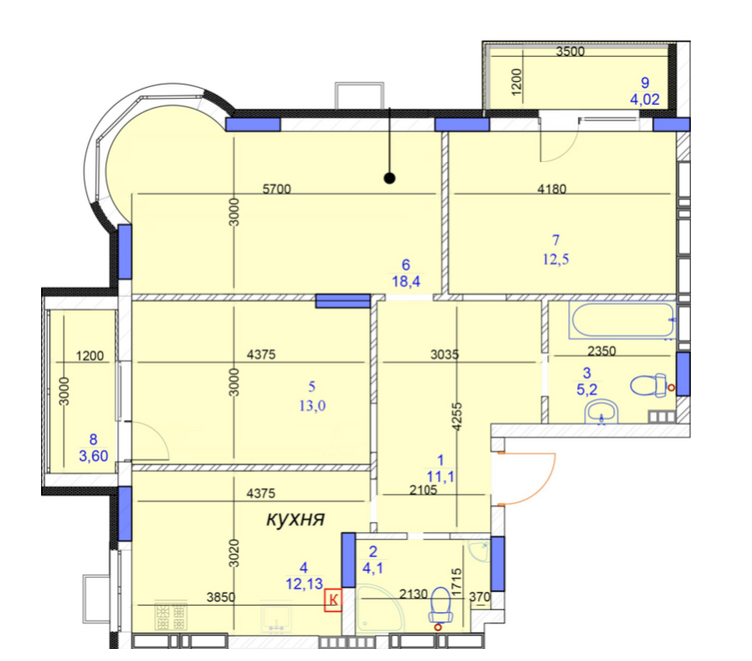 3-комнатная 83.2 м² в ЖК Садочок от 21 000 грн/м², с. Новоселки