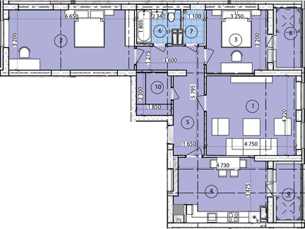 3-кімнатна 97.7 м² в ЖК Променада від 27 000 грн/м², м. Вишневе