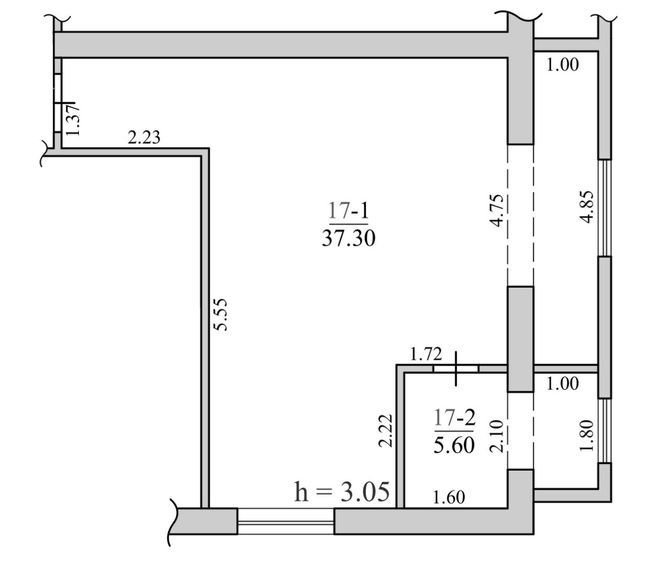 Смарт 37.3 м² в ЖК Свобода від 21 400 грн/м², Харків