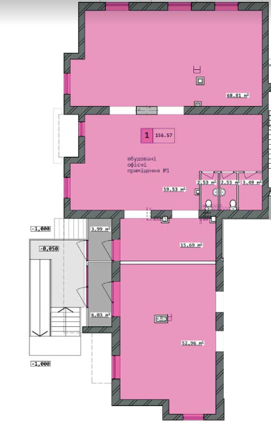 Офис 156.57 м² в ЖК Столичный от застройщика, Харьков
