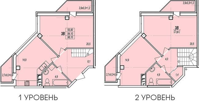 3-кімнатна 98.1 м² в ЖК Дмитрівський від 14 200 грн/м², Одеса