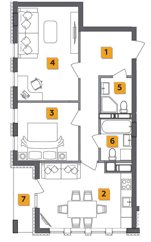 2-кімнатна 64.54 м² в ЖК Basa city від 34 000 грн/м², с. Ходосівка