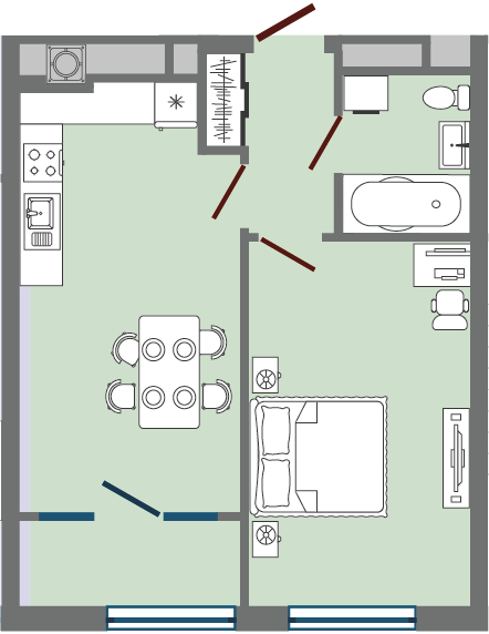 1-комнатная 45.57 м² в ЖК Greenville Park Lviv от 18 150 грн/м², Львов