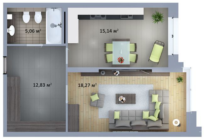 1-комнатная 51.3 м² в ЖК на ул. Соломенская, 20А от 47 000 грн/м², Киев