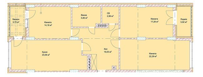 3-кімнатна 113.84 м² в ЖК на вул. Молдавська, 23 від забудовника, Львів