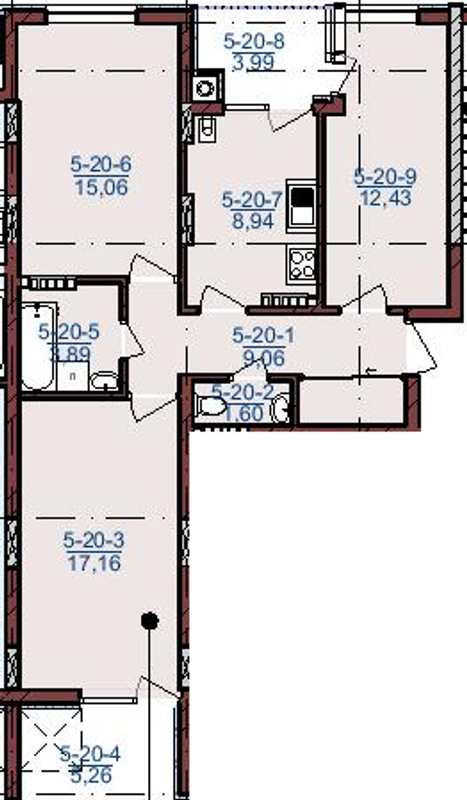 3-кімнатна 72.77 м² в ЖК на вул. Тернопільська, 42 від 14 750 грн/м², Львів