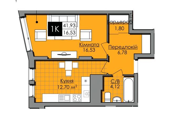 1-кімнатна 41.93 м² в ЖК Нове Життя від 18 000 грн/м², Львів