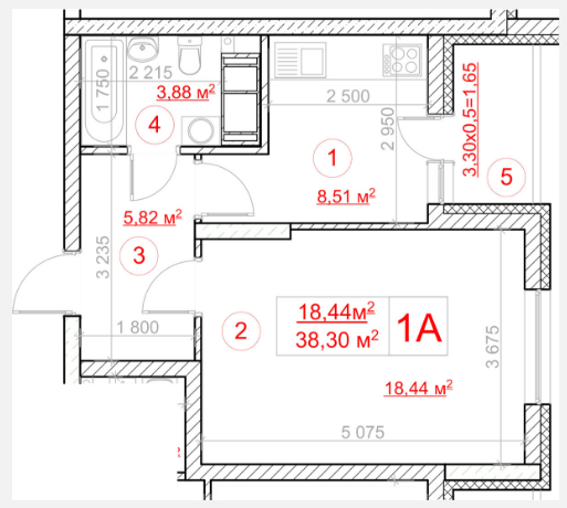 1-комнатная 38.3 м² в ЖК Рідне місто от застройщика, Киев