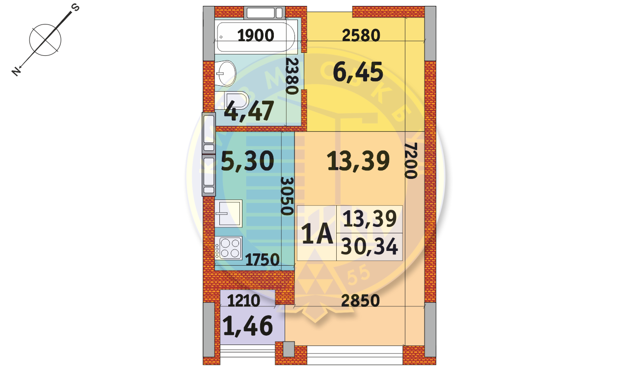 1-кімнатна 30.34 м² в Апарт-комплекс у Пущі-Водиці від 22 809 грн/м², Київ
