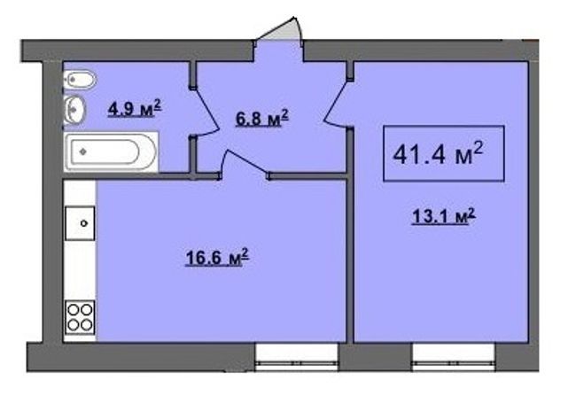 1-кімнатна 41.4 м² в ЖК на вул. Софіївка, 39 від забудовника, Івано-Франківськ