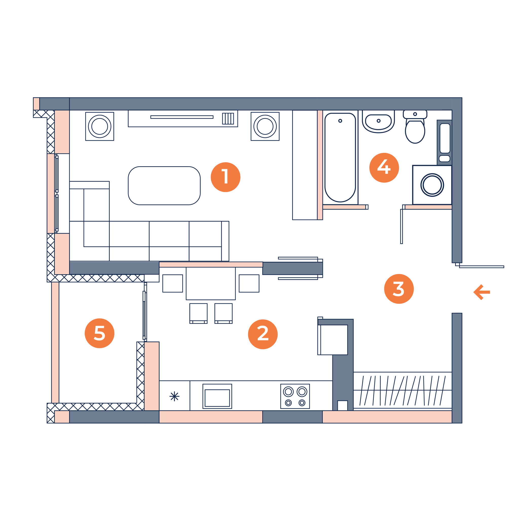1-кімнатна 39.21 м² в ЖК Orange City від 25 300 грн/м², Київ