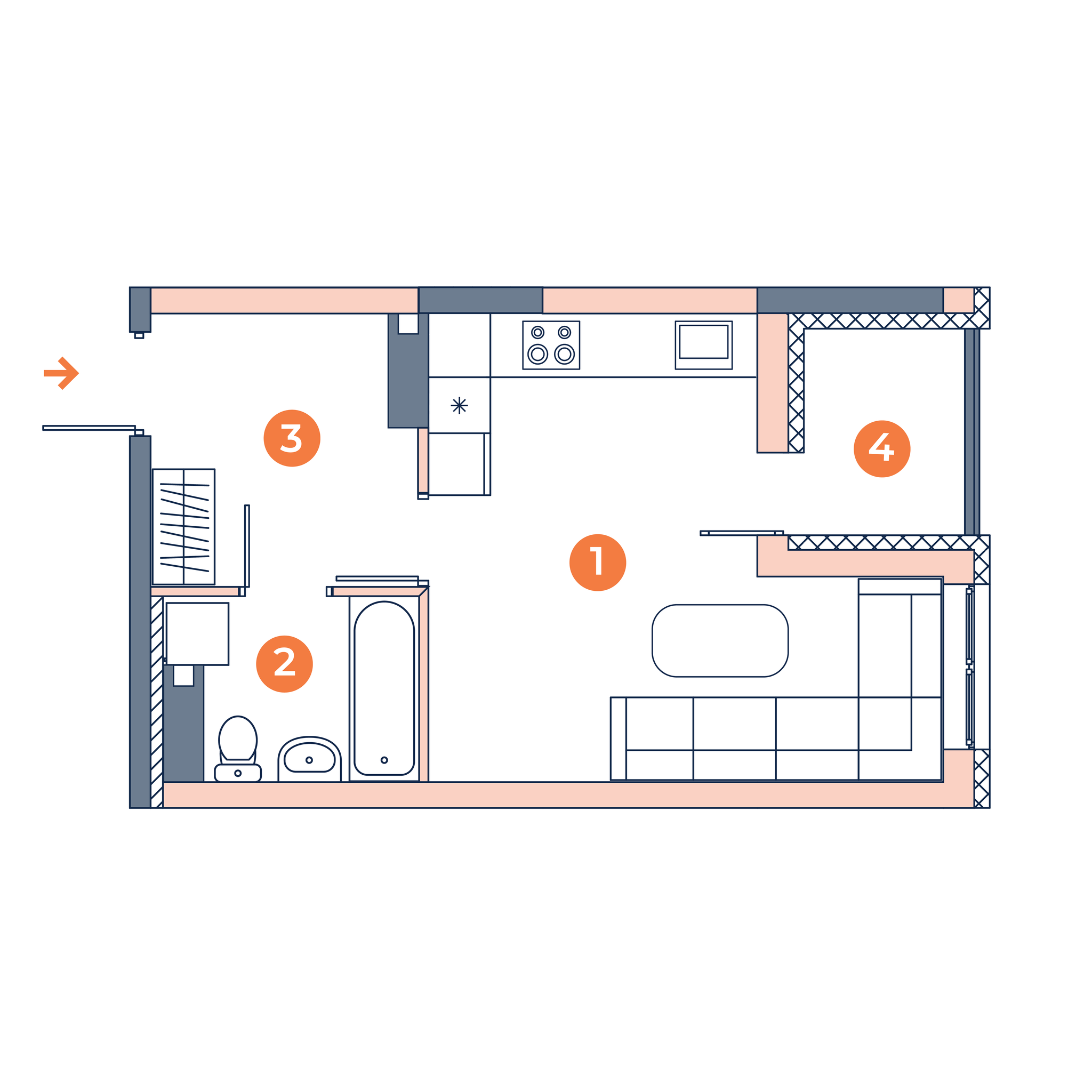 1-кімнатна 29.42 м² в ЖК Orange City від 22 500 грн/м², Київ