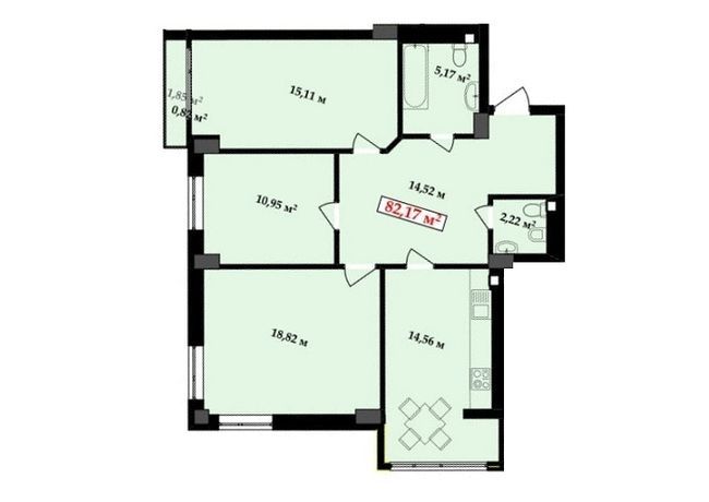 3-кімнатна 82.17 м² в ЖК Імперія від 14 000 грн/м², Івано-Франківськ