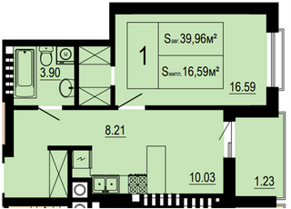 1-комнатная 39.96 м² в ЖК на ул. Ржегоржа, 11А от 29 700 грн/м², Львов
