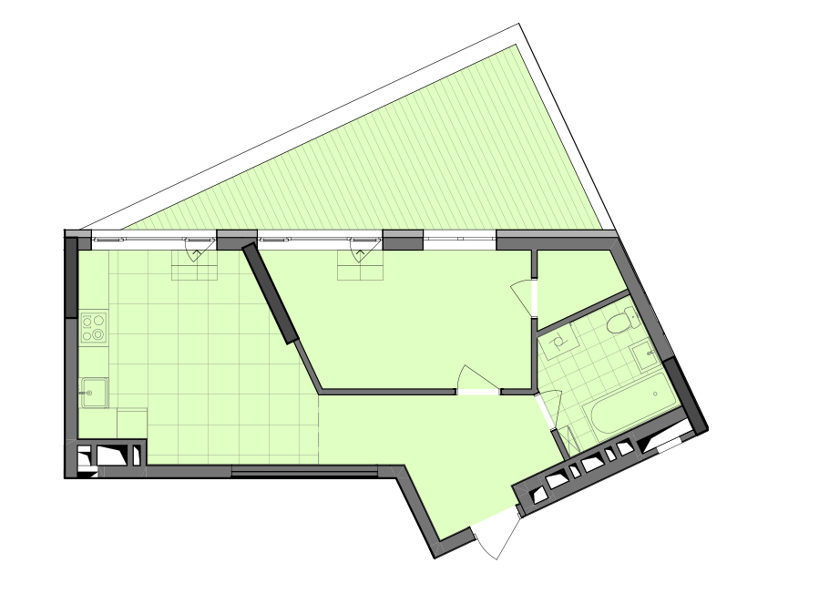 1-кімнатна 52.64 м² в ЖК Dibrova Park від 17 750 грн/м², Київ