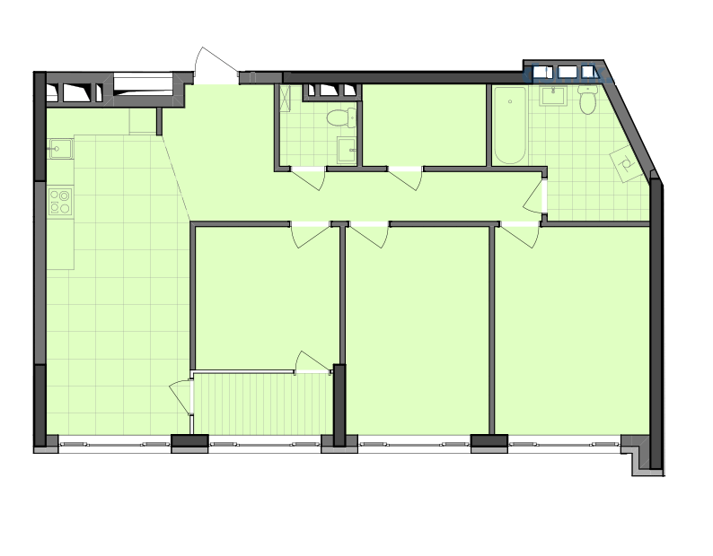 3-кімнатна 94.99 м² в ЖК Dibrova Park від 23 060 грн/м², Київ