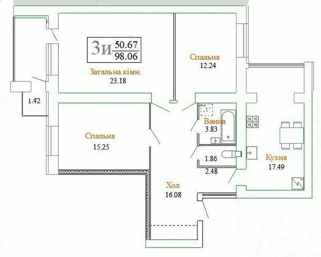 3-комнатная 98.06 м² в ЖК на ул. Плоская, 23/1 от 18 500 грн/м², Хмельницкий