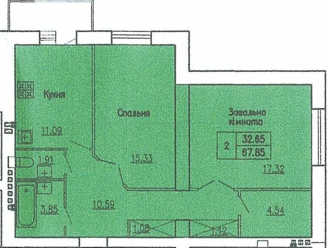 2-комнатная 67.85 м² в ЖК на ул. Гагарина, 1 от 10 000 грн/м², г. Каменец-Подольский