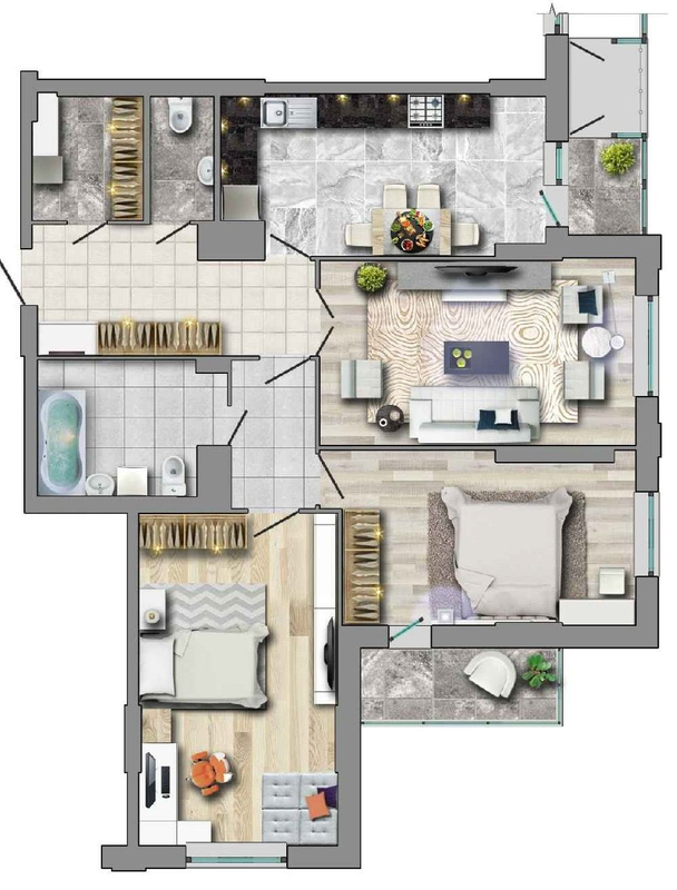 3-комнатная 104.75 м² в ЖК КиевSky от 17 400 грн/м², Чернигов