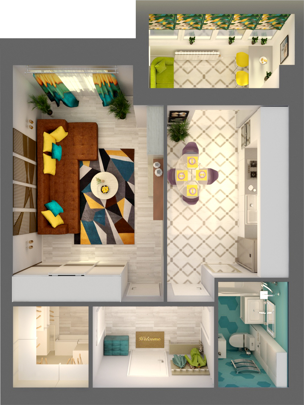 1-комнатная 48.45 м² в ЖК Grand City Dombrovskyi от 13 500 грн/м², Житомир