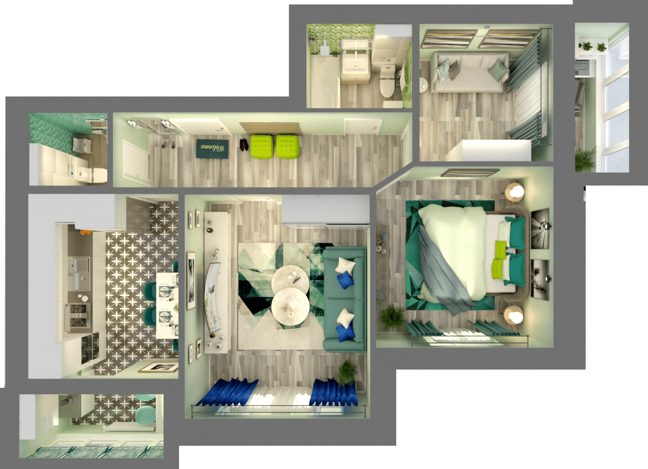3-комнатная 74.05 м² в ЖК Grand City Dombrovskyi от 13 000 грн/м², Житомир