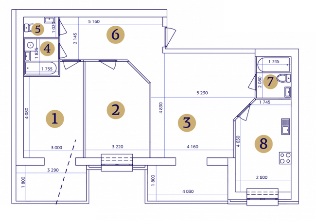 3-кімнатна 97.87 м² в ЖК Резиденція від 17 950 грн/м², Запоріжжя