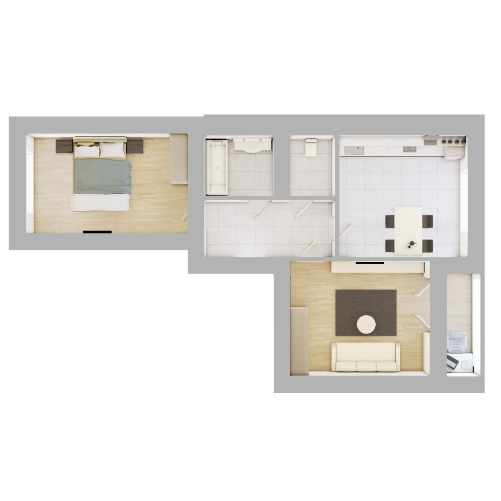 2-комнатная 63.3 м² в ЖК На Щасливому от 16 500 грн/м², Ровно