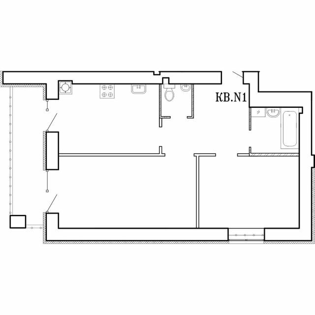 2-комнатная 57.89 м² в ЖК Концепт от 18 000 грн/м², Николаев