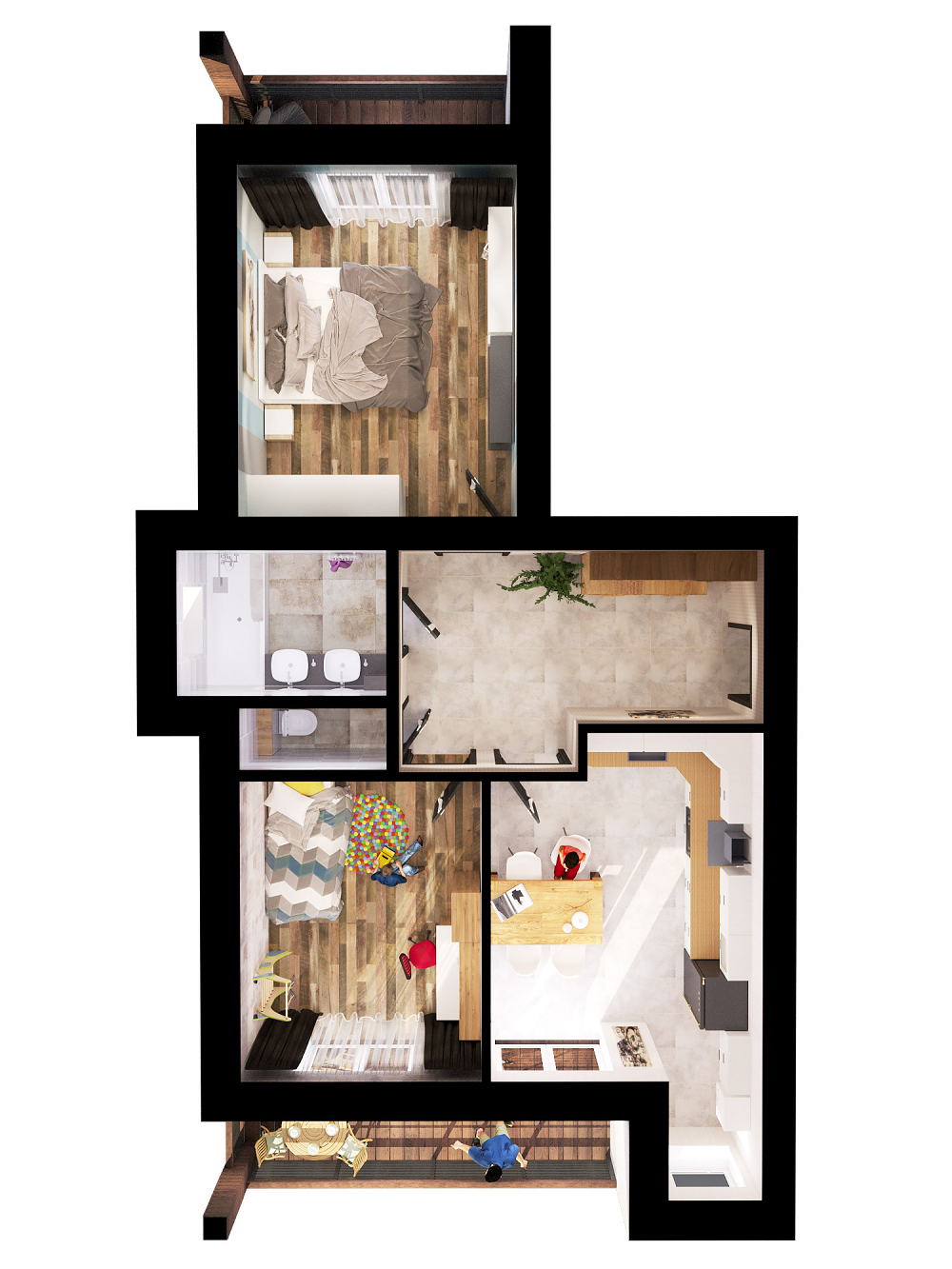 2-кімнатна 61.78 м² в ЖК Desna residence від 19 500 грн/м², с. Зазим`я