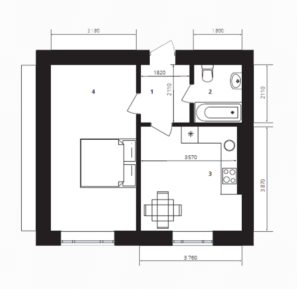 1-кімнатна 41.2 м² в ЖК Європейка від 17 200 грн/м², с. Софіївська Борщагівка