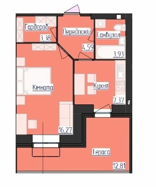 1-комнатная 35.54 м² в ЖК Лазурный от 17 000 грн/м², Харьков