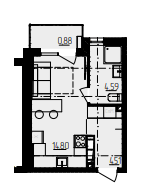 1-кімнатна 24.78 м² в ЖК Be the One від 32 100 грн/м², Київ