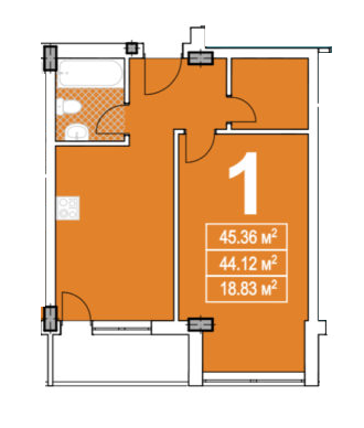 1-кімнатна 45.36 м² в ЖК на вул. Степана Бандери, 23 від 22 600 грн/м², м. Трускавець