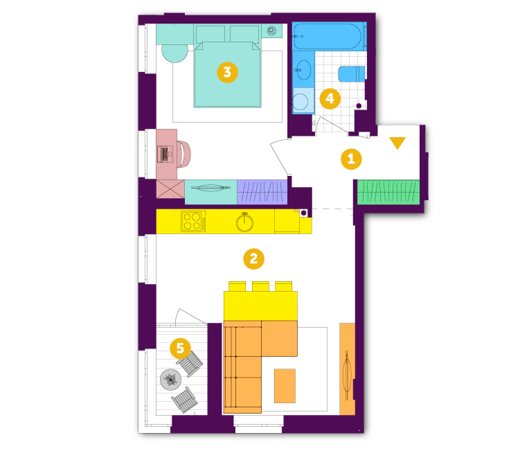 1-комнатная 45 м² в ЖК Respublika от 34 200 грн/м², Киев