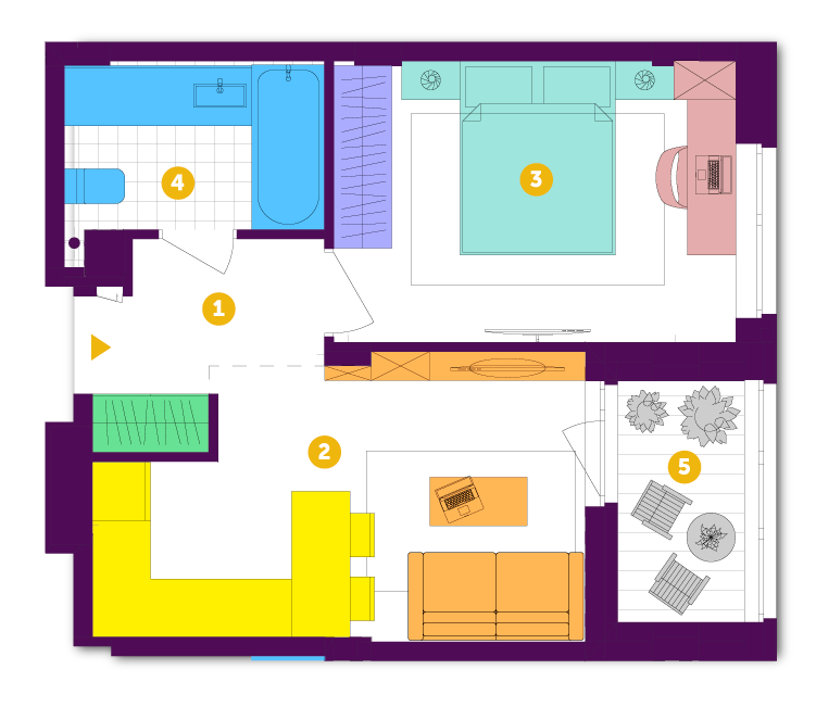 1-комнатная 37.2 м² в ЖК Respublika от 34 200 грн/м², Киев