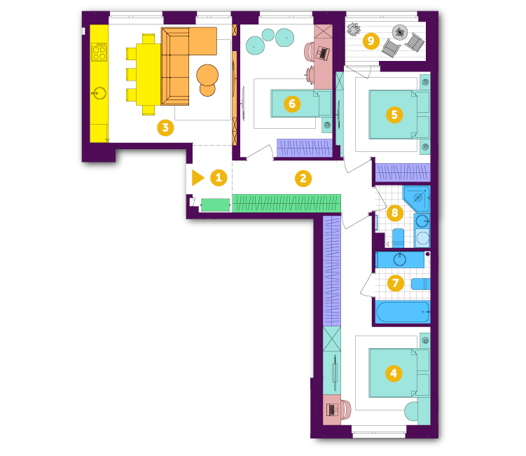 3-кімнатна 80.2 м² в ЖК Respublika від 34 250 грн/м², Київ