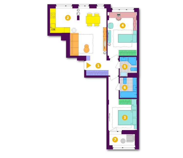 2-кімнатна 71.4 м² в ЖК Respublika від 35 350 грн/м², Київ