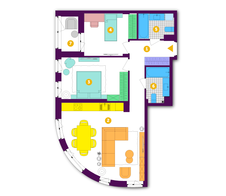 2-кімнатна 76.2 м² в ЖК Respublika від 35 650 грн/м², Київ