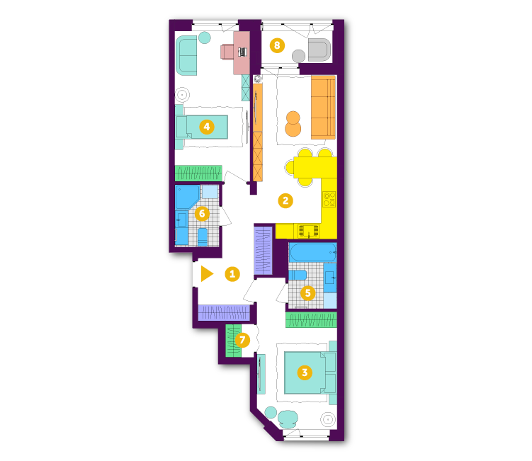 2-кімнатна 73.4 м² в ЖК Respublika від 35 650 грн/м², Київ