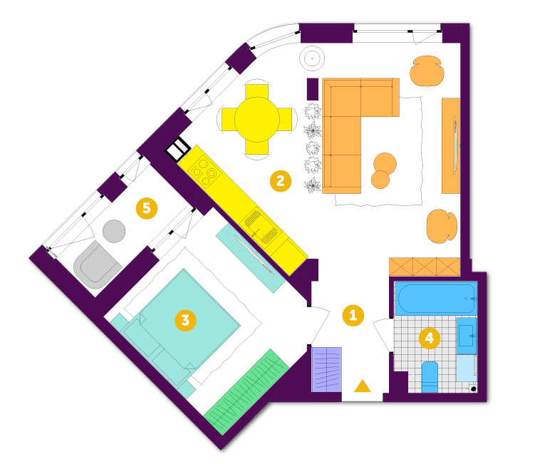 1-комнатная 51.9 м² в ЖК Respublika от 35 650 грн/м², Киев