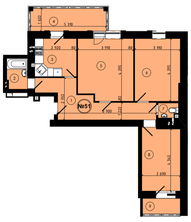 3-комнатная 71.87 м² в ЖК на ул. Шухевича, 9 от 12 000 грн/м², г. Новояворовск