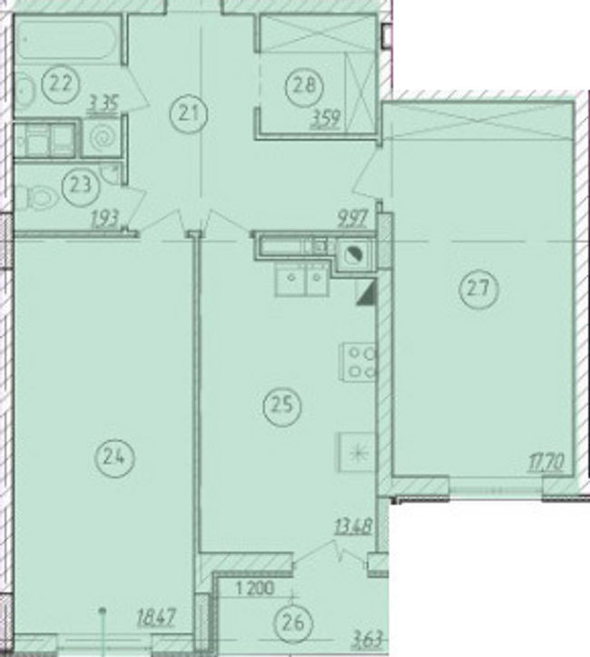 2-кімнатна 69.6 м² в ЖК на вул. Угорська, 17 від 22 350 грн/м², Львів