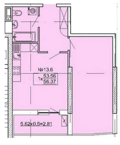 1-кімнатна 56.37 м² в ЖК Корфу від 31 600 грн/м², Одеса