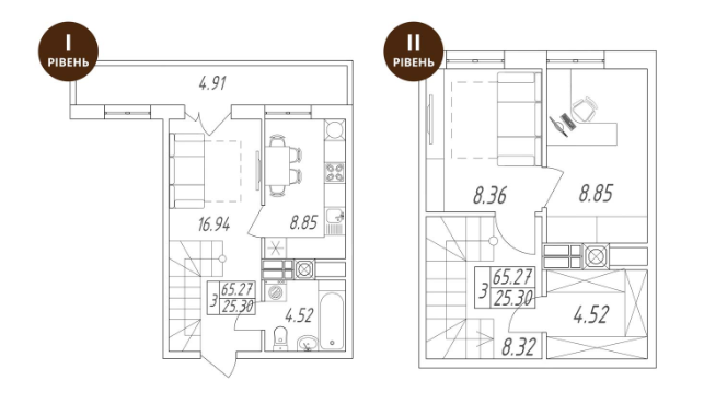 3-кімнатна 65.27 м² в ЖК Британія Hall від 12 500 грн/м², Луцьк