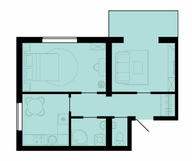 2-комнатная 51.18 м² в ЖК Західний Олімп от 15 200 грн/м², с. Тарасово