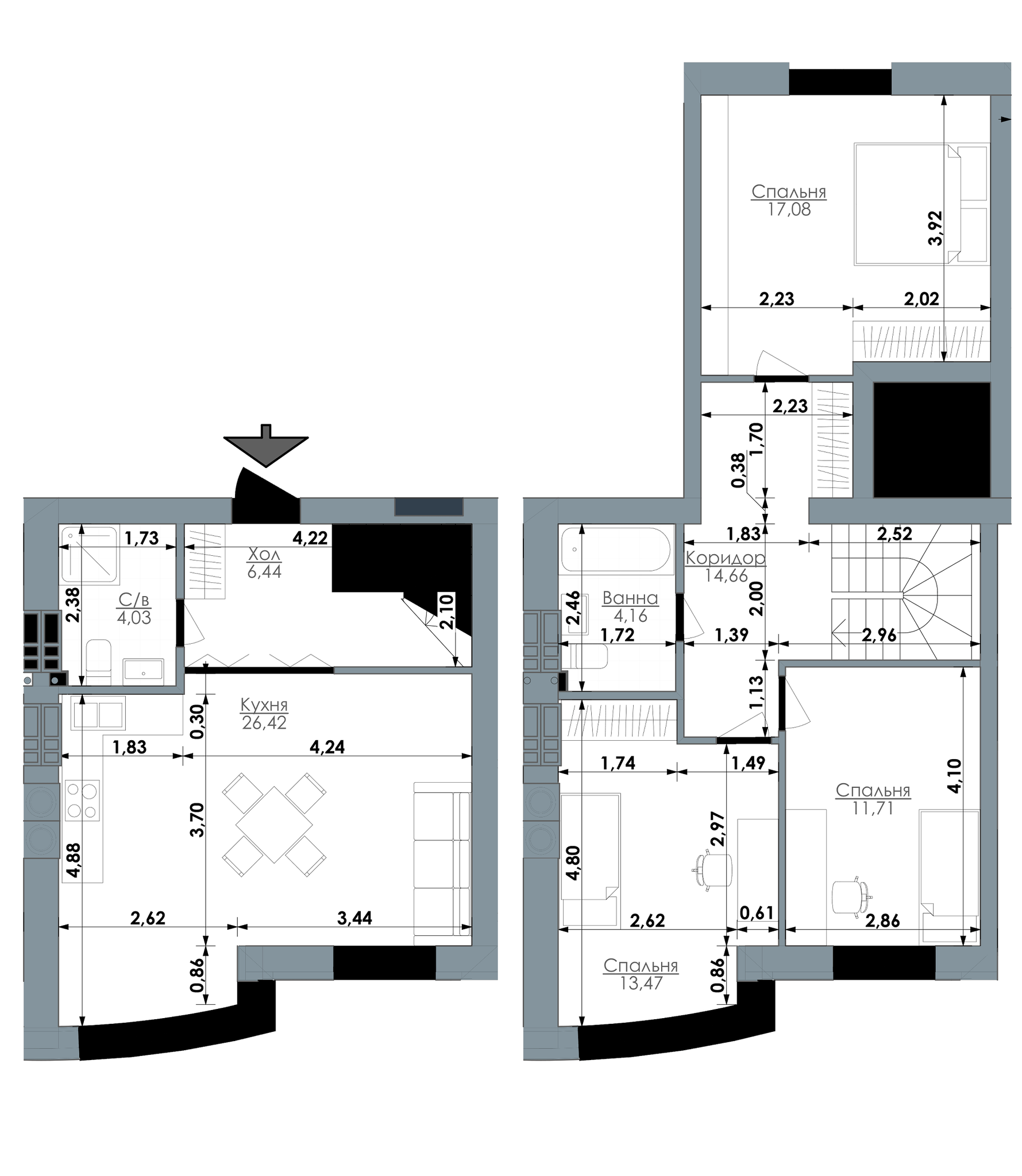 Двухуровневая 97.97 м² в ЖК Bavaria City от 12 500 грн/м², с. Крюковщина