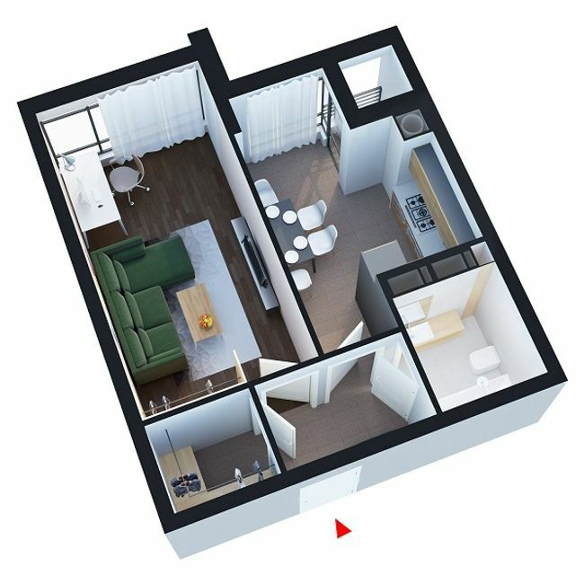 1-комнатная 41.5 м² в ЖК Барселона от 21 000 грн/м², с. Софиевская Борщаговка