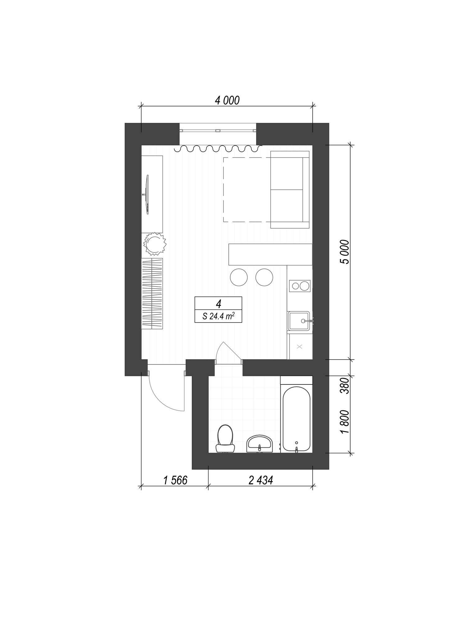 Смарт квартира 24.4 м² в ЖК Smart Format, с. Погребы — Bild.ua